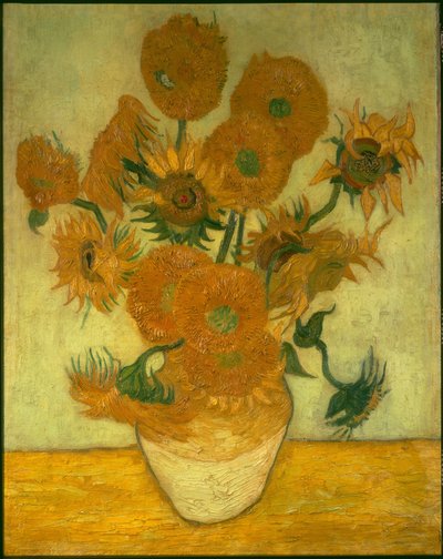 花瓶に4つの10のひまわり 作： Vincent van Gogh