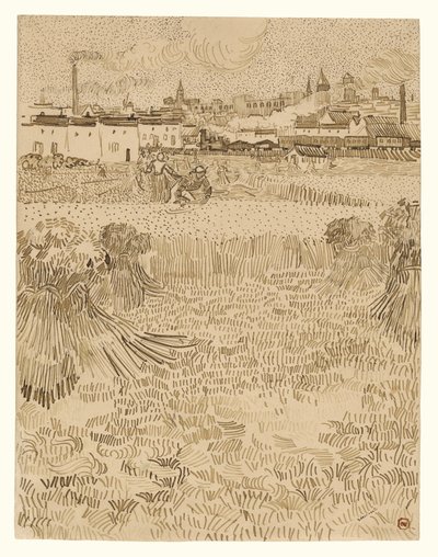 ウィートフィールズからの眺め 作： Vincent van Gogh
