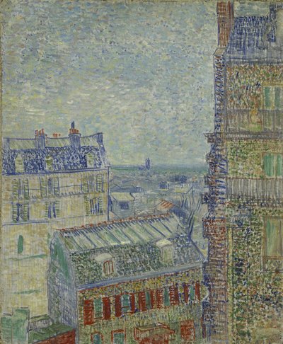 ルピック通りにあるテオのアパートからのパリの眺め 作： Vincent van Gogh
