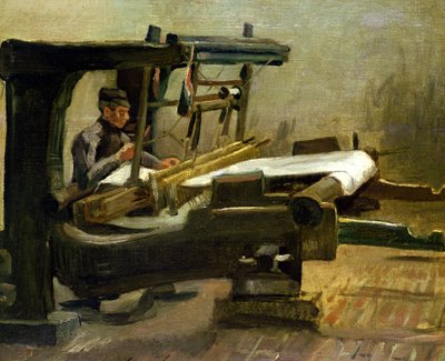 機織り機織機、右向き、1884 作： Vincent van Gogh
