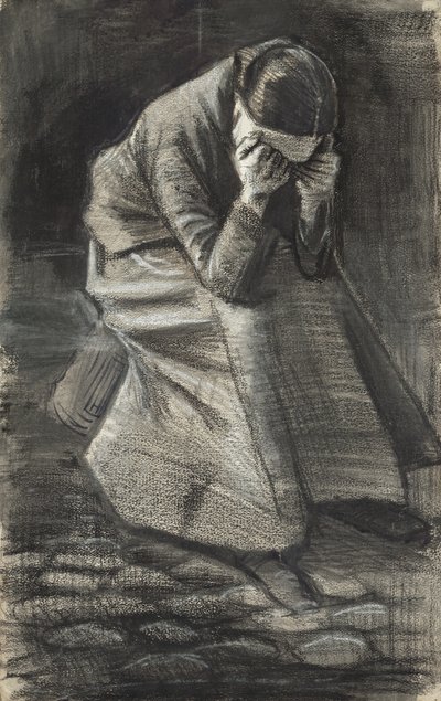 泣く女、1883 作： Vincent van Gogh