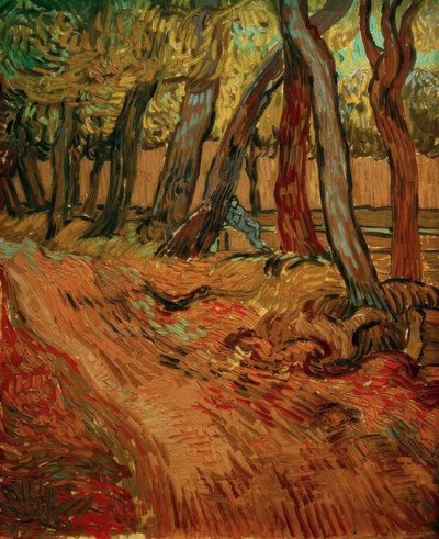 療養所の庭の小道 作： Vincent van Gogh