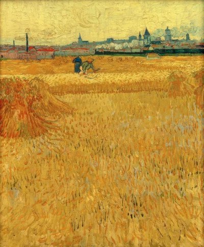 アルルを望む麦畑 作： Vincent van Gogh