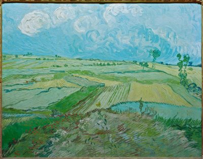オーヴェルの麦畑と雨の雲 作： Vincent van Gogh