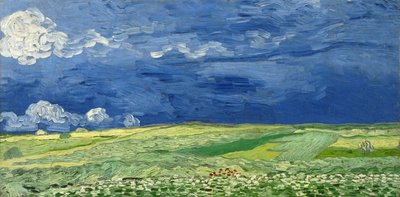 雷雲の下の麦畑、1890 作： Vincent van Gogh