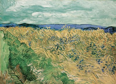 コーンフラワーのあるウィートフィールド 作： Vincent van Gogh