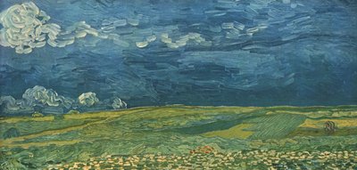 1890年7月、1947年7月、雷雲の下の麦畑。 作： Vincent van Gogh