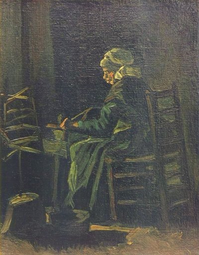糸車の女、1885 作： Vincent van Gogh
