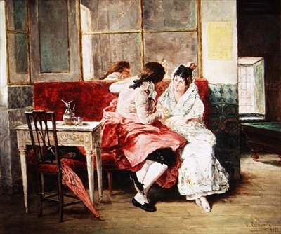 19世紀のセントラルカフェ 作： Vincente Gonzalez Palmaroli