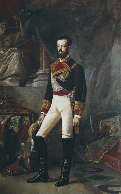 スペイン王アメデオ1世の肖像 作： Vincente Gonzalez Palmaroli