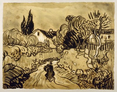 オーヴェルス風景（1890） 作： Vincent van Gogh