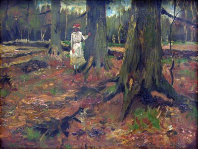 森の中の少女 作： Vincent van Gogh