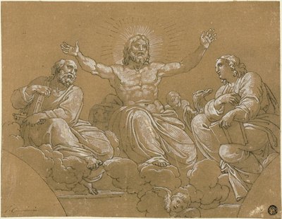聖徒たちと栄光のうちにあるキリスト 作： Vincenzo Camuccini