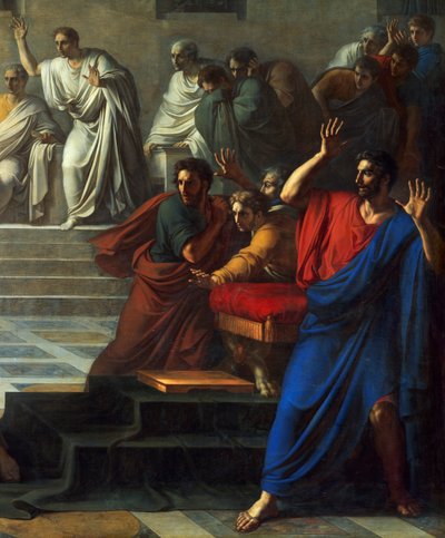 カエサルの死、紀元前44年3月15日、ヴィンチェンツォ・カムッチーニ（1771-1844）作 作： Vincenzo Camuccini