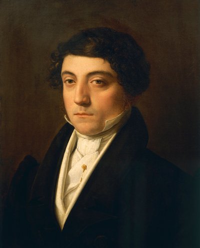 イタリア、ミラノ、イタリア人作曲家ジョアッキーノ・ロッシーニ（1792 - 1868）の肖像、1830年頃 作： Vincenzo Camuccini
