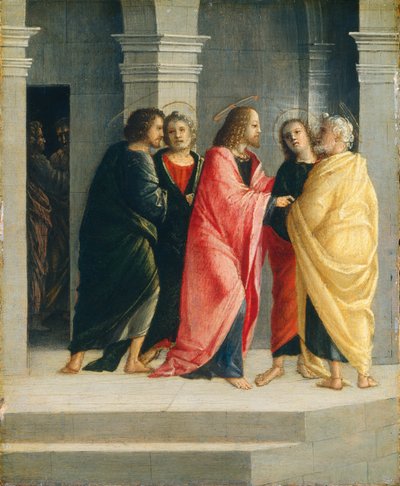 過越の祭りの準備をペテロとヨハネに命じるキリスト、1504年。 作： Vincenzo Civerchio
