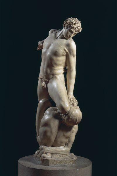 偽りより勝利を称える、1561年頃（大理石） 作： Vincenzo Danti