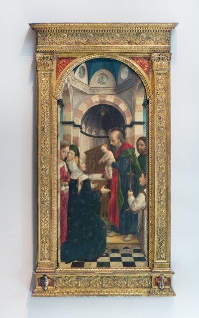神殿でのイエスのプレゼンテーション、1470年頃（パネルにテンペラ 作： Vincenzo Foppa