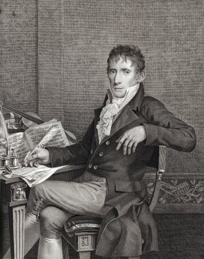 ヴァイオリン奏者で作曲家のアレッサンドロ・ローラの肖像 1757-1841年、c. 1810年。 作： Vincenzo Raggio