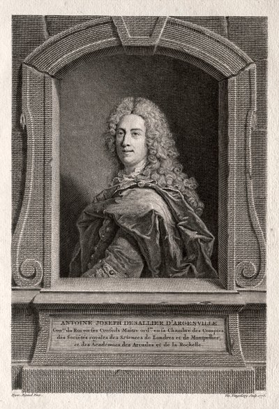 アントワーヌジョセフドサリエダルゲンビルの肖像、1775年。 作： Vincenzo Vangelisti