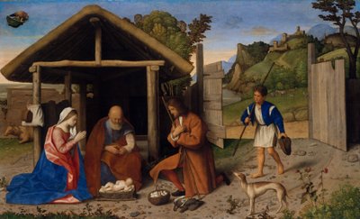 羊飼いたちの崇拝、1520年頃（キャンバスに油彩） 作： Vincenzo di Biagio Catena