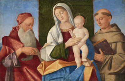 聖ジェロームと聖フランシスの間の聖母子1515年頃 作： Vincenzo di Biagio Catena