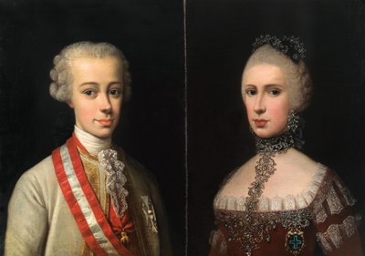 トスカニー大公1747-1792とスペインのマリア・ルイサ1745-1792、カリフォルニア州176のレオポルドの肖像画 作： Violante Beatrice Siries