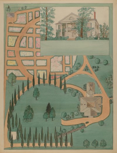 ジュメル邸、c。 1936年。 作： Virginia Richards