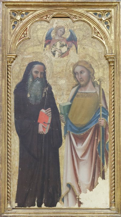 修道院長聖アンソニーと大ヤコブ、1350年頃（テンペラ、パネル） 作： Vitale da Bologna