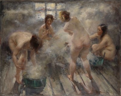 ロシアのバーニャで、1916 年 作： Vitali Gavrilovich Tikhov