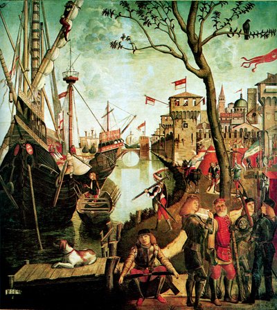 フンによる包囲の最中のケルンの聖ウルスラの到着聖ウルスラの伝説、1490 作： Vittore Carpaccio
