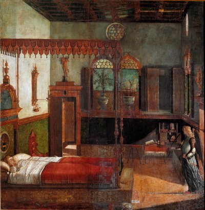 聖ウルスラの人生のサイクル：聖ウルスラの夢。(絵画 作： Vittore Carpaccio