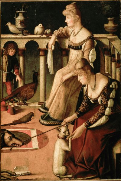 ドゥエ・レディ・ヴェネツィアネ（二人のヴェネツィアの女、二人の宮廷人 作： Vittore Carpaccio