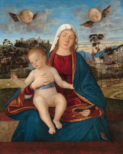 マドンナと子供、c.1505-10（ポプラパネルの油） 作： Vittore Carpaccio