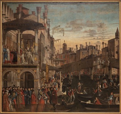 ポンテ・ディ・リアルトの聖十字架の奇跡、c。 1496年。 作： Vittore Carpaccio