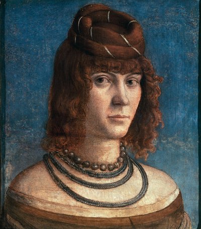 ヴィットーレ カルパッチョによる娼婦の肖像 (1465-1525 または 1526 年頃) 作： Vittore Carpaccio