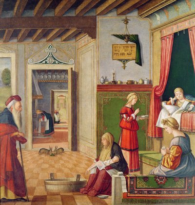 聖母の誕生、1504-08（204962も参照） 作： Vittore Carpaccio