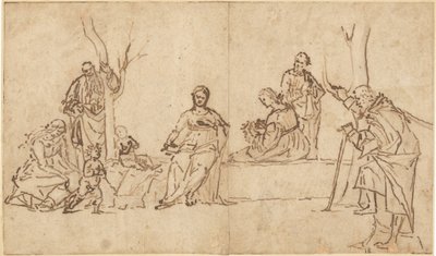風景の中の聖人と聖母子 (Sacra Conversazione) 作： Vittore Carpaccio
