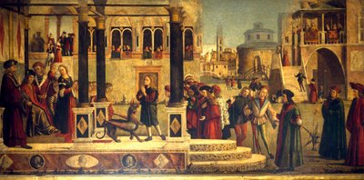 聖トリフォニウスの奇跡、ヴィットーレ・カルパッチョ（1465-1525または1526年頃）作、サン・ジョルジョ・デッリ・スキアヴォーニ校、ヴェネツィア 作： Vittore Carpaccio