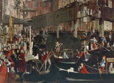 リアルト橋での真の十字架の遺物の奇跡 作： Vittore Carpaccio