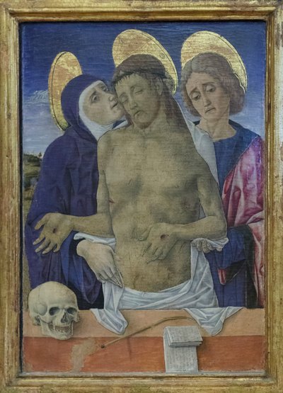 聖母と聖ヨハネと憐れむキリスト 1490-1500年頃 油彩・パネル 作： Vittorio Crivelli