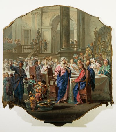 ヴィットリオ・マリア・ビガーリ（1692-1776）の「カナの婚礼 作： Vittorio Maria Bigari