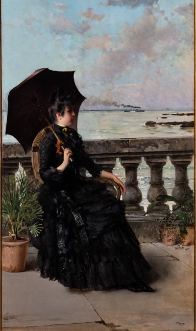 マスカーニテラスにて 作： Vittorio Matteo Corcos