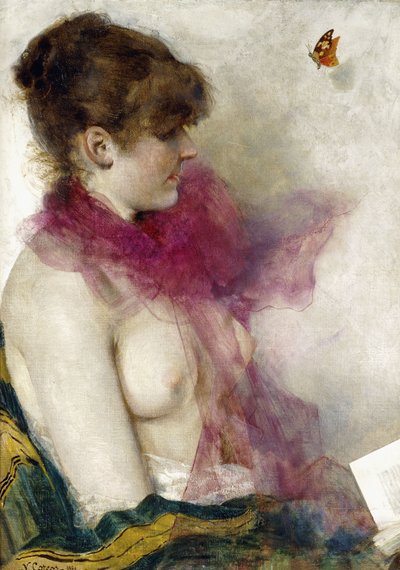 シルクスカーフ 作： Vittorio Matteo Corcos