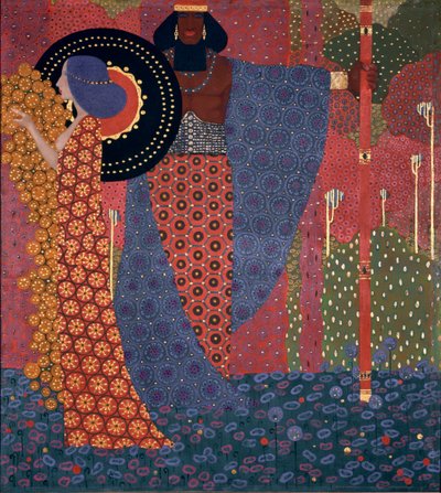 プリンセスアンドウォリアーワンワンアンドワンナイツシリーズ、1914年。 作： Vittorio Zecchin
