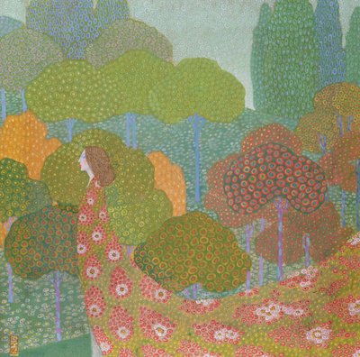 春、1911年頃（リネンにテンペラと金） 作： Vittorio Zecchin