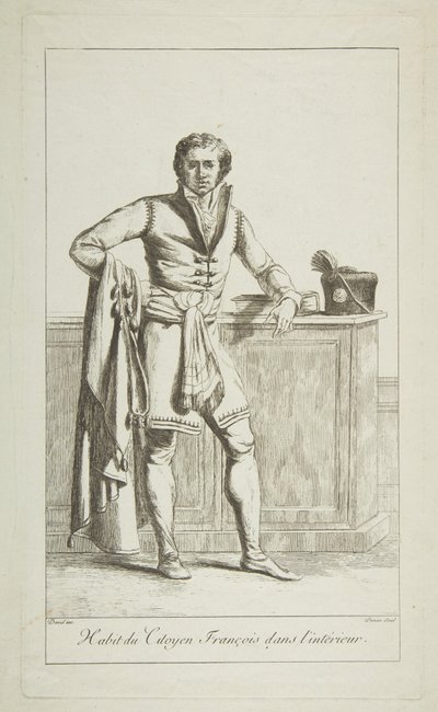 フランス市民の服装、1794年。 作： Vivant Denon