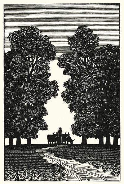 トーマス・ハーディの「Tess Of The DUrbervilles」のイラスト（彫刻）。 作： Vivien Gribble