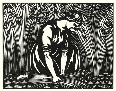 トーマス・ハーディの「Tess Of The DUrbervilles」のイラスト（彫刻）。 作： Vivien Gribble