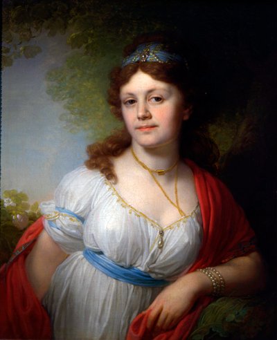 エリザベート・テムキナの肖像」1798年   作： Vladimir Borovikovsky